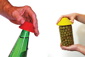 TIRE-BOUCHON,yellow--Ouvre bocal créatif en caoutchouc multi usages,  couvercle de bocaux, poignée de bouchon de bouteille, outil'ouv